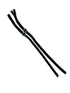 Black Stretch Velvet Adjustable Bra Straps Lingerie Straps Elastic Trim with Rhinestones 1 Pair